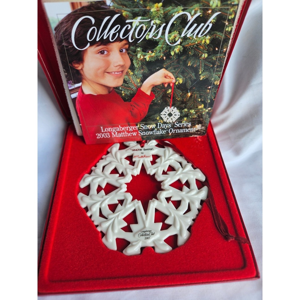 Longaberger Collector's Club, Snow Days by Matthew, preowned, IOB